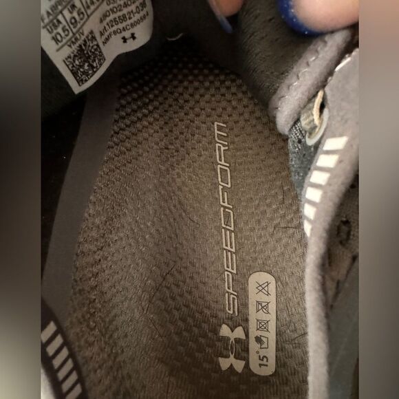 Under Armour Women's SpeedForm Gemini 2 Running Shoes, Steel/White Silver, - Picture 9 of 10